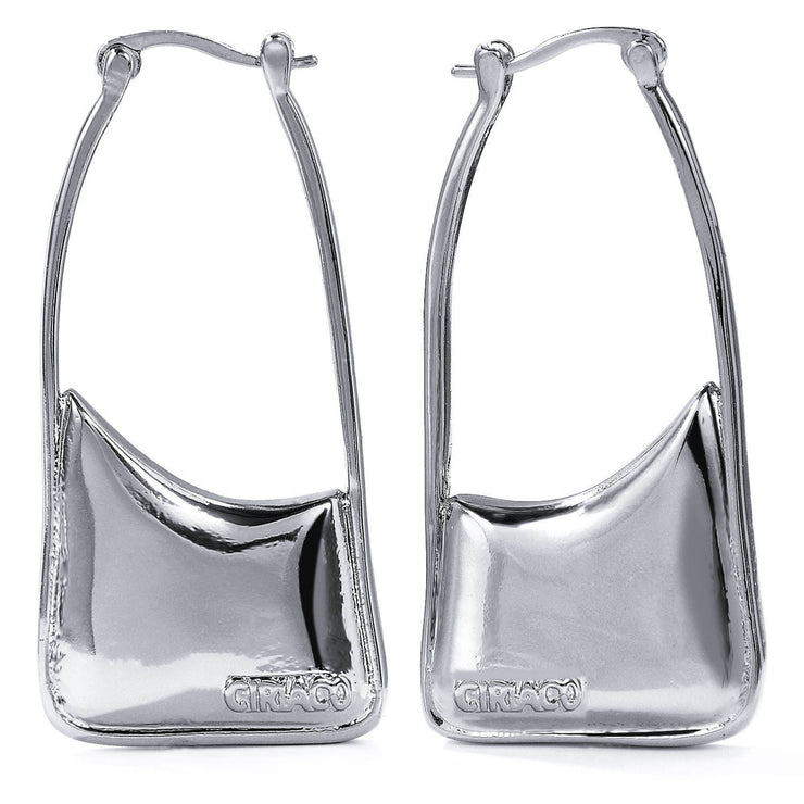 Ashley Minimalist Baguette Earrings (Silver)